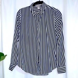 H&M Blouse, Striped Blouse, long sleeve blouse